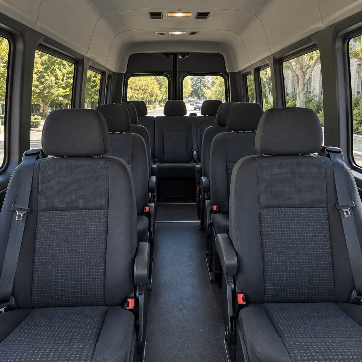 sprinter van with driver inside